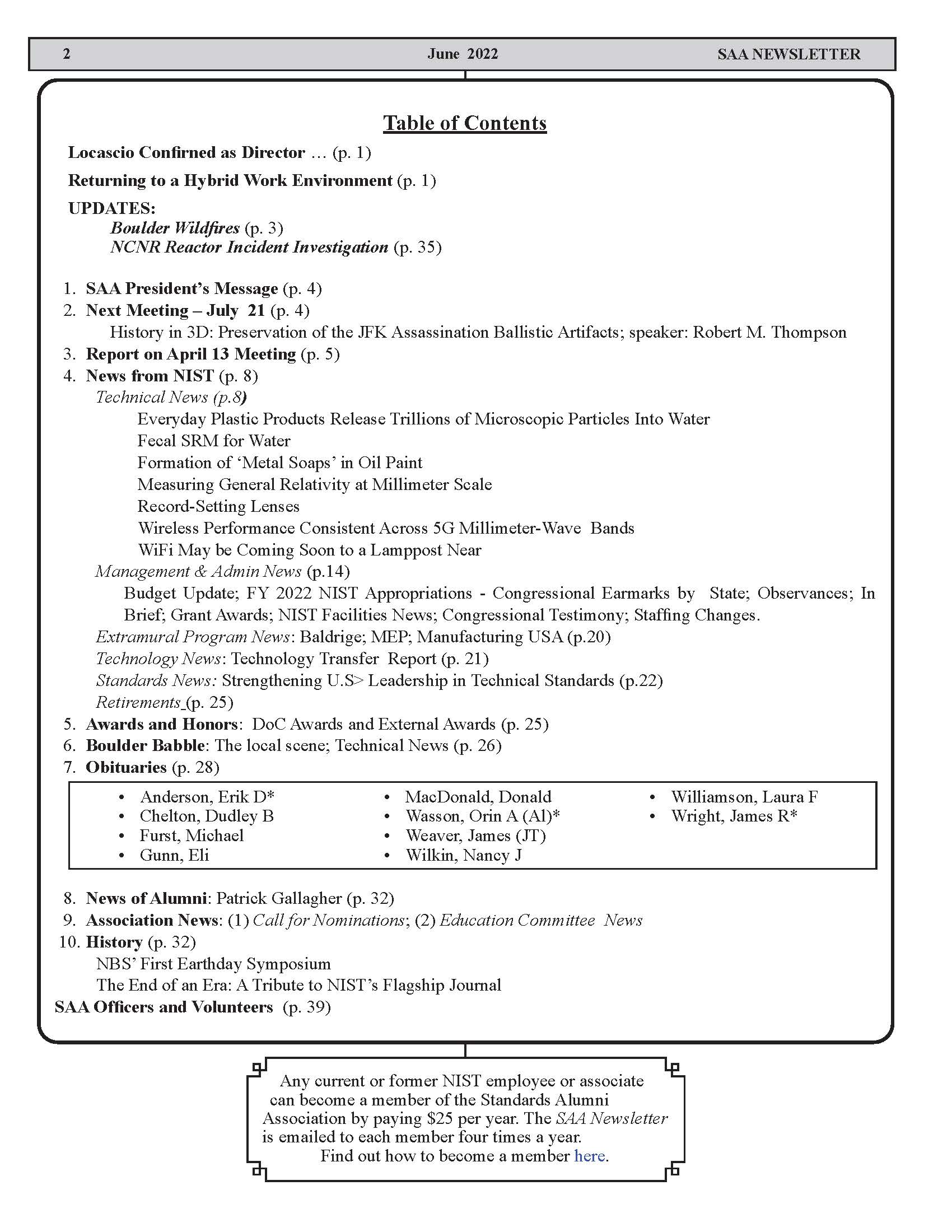 saa-newsletter-june-2022-table-of-contents